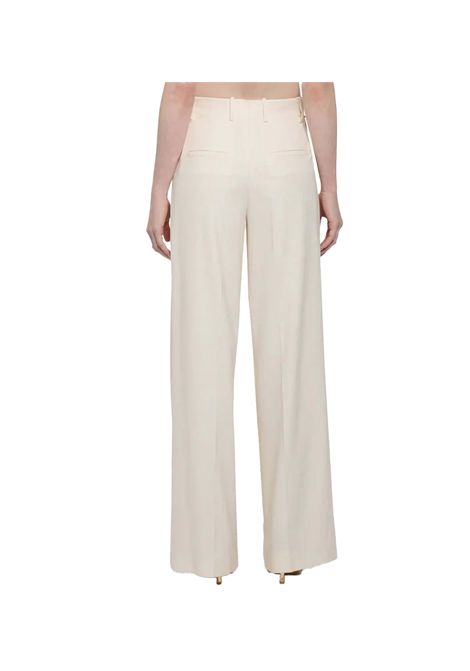 Pantalone Simona Corsellini donna PA01901 Bianco largo piega passanti SIMONA CORSELLINI | Pantaloni | PA01901359